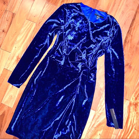 Maggy London Crushed Velvet Soft Drape Dress - Picture 4 of 8